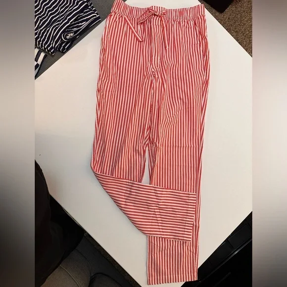 J. Crew 2-Pair Bundle PJs Green Stripes/Red Stripes Sz S NWOT - Picture 4 of 8